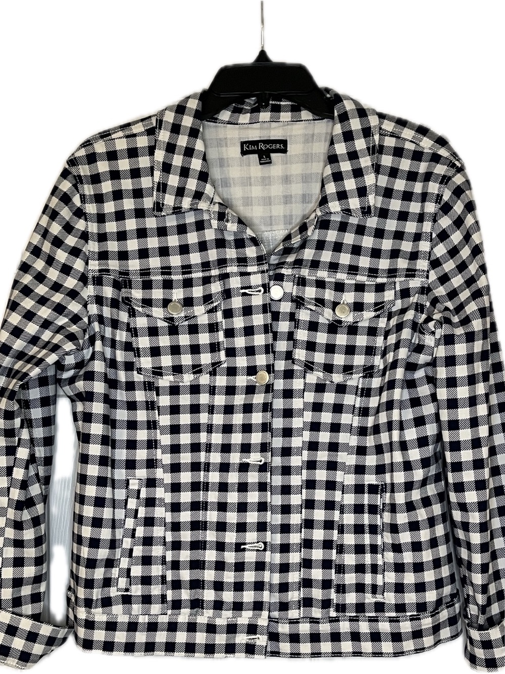 Kim Rogers Navy Gingham Jacket